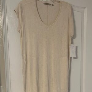 Athleta Beige Short Sleeve Maxi Dress